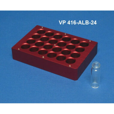 Aluminum Heat Block Insert with Eddy Current Defeating Design, 24 Wells 15.1 mm Diameter 20.7 mm Deep, SLAS Footprint