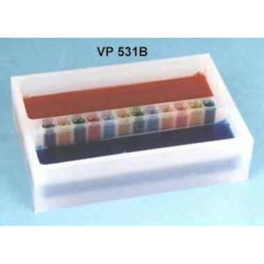 Polypropylene Reservoir with 384 Dimpled Bottom for 384 Robotic Pipettors, 12 Separate Control Wells with 4 positions in each and 2 large sections, SLAS Footprint x 32 mm Tall