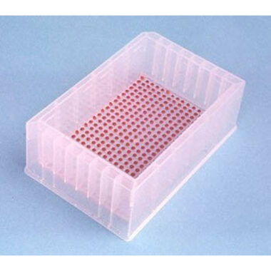 Molded Polypropylene Reservoir, 384 Pyramid Bottom, High Profile 44 mm Tall, 282 ml Max Capacity, SLAS Footprint