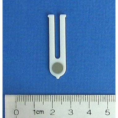 PTFE Sandwich Tuning Fork Style Stirrer 10 mm Wide, 35 mm Long and 1.58 mm Thick, Powered by 2 NdFeB Stir Discs Heat Resistant to 80 C, for 5 ml Tubes & Vials