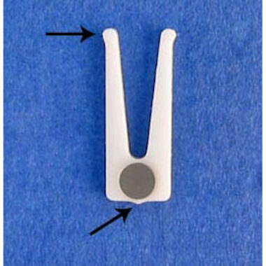 PTFE Sandwich Tuning Fork Style Stirrer 6 mm Diameter 1.58 mm Thick, Powered by 2 NdFeB Stir Discs, Heat Resistant to 80 C, for Conventional & Lateral Stirrers, for 96 well Microplates and vials